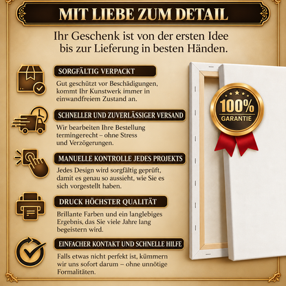 Fotoleinwand Porträt Karikatur der Großeltern — Geschenk für Oma und Opa
