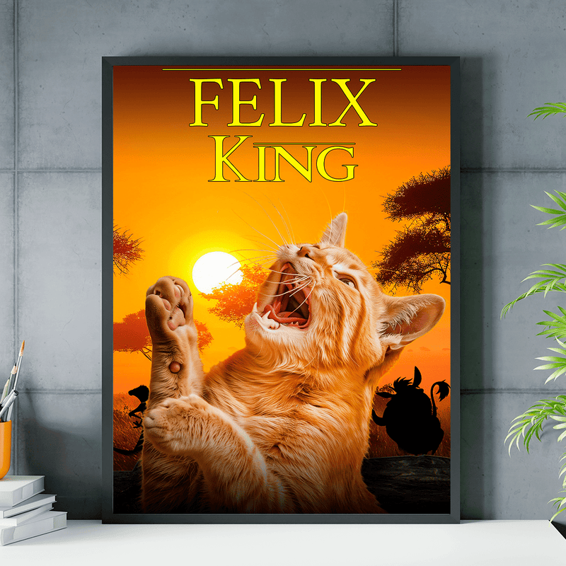 Katze wie ein Löwe - Poster, personalisiertes Geschenk für Katzenbesitzer - Adamell.de