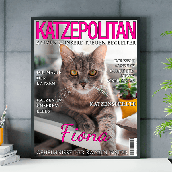 Katzepolitan - Poster, personalisiertes Geschenk für Katzenbesitzer - Adamell.de