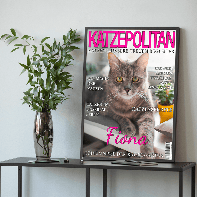 Katzepolitan - Poster, personalisiertes Geschenk für Katzenbesitzer - Adamell.de