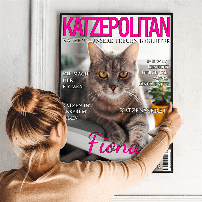 Katzepolitan - Poster, personalisiertes Geschenk für Katzenbesitzer - Adamell.de