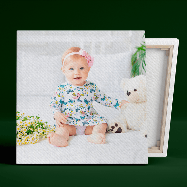 Kinderfoto - Druck auf Leinwand, personalisiertes Geschenk für Kind - Adamell.de