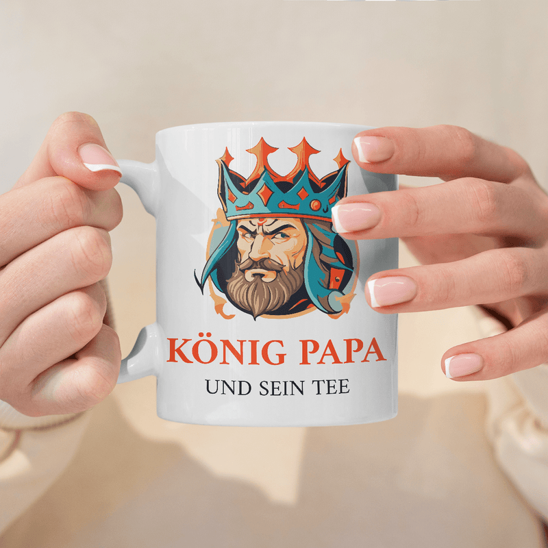 König Papa - 1x bedruckte Tasse, personalisiertes Geschenk für Papa - Adamell.de