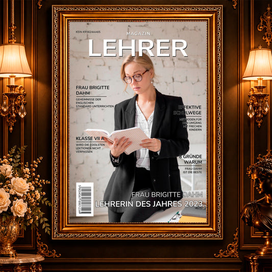 Fotocollage auf Leinwand Lehrerin des Jahres — Geschenk für Lehrer