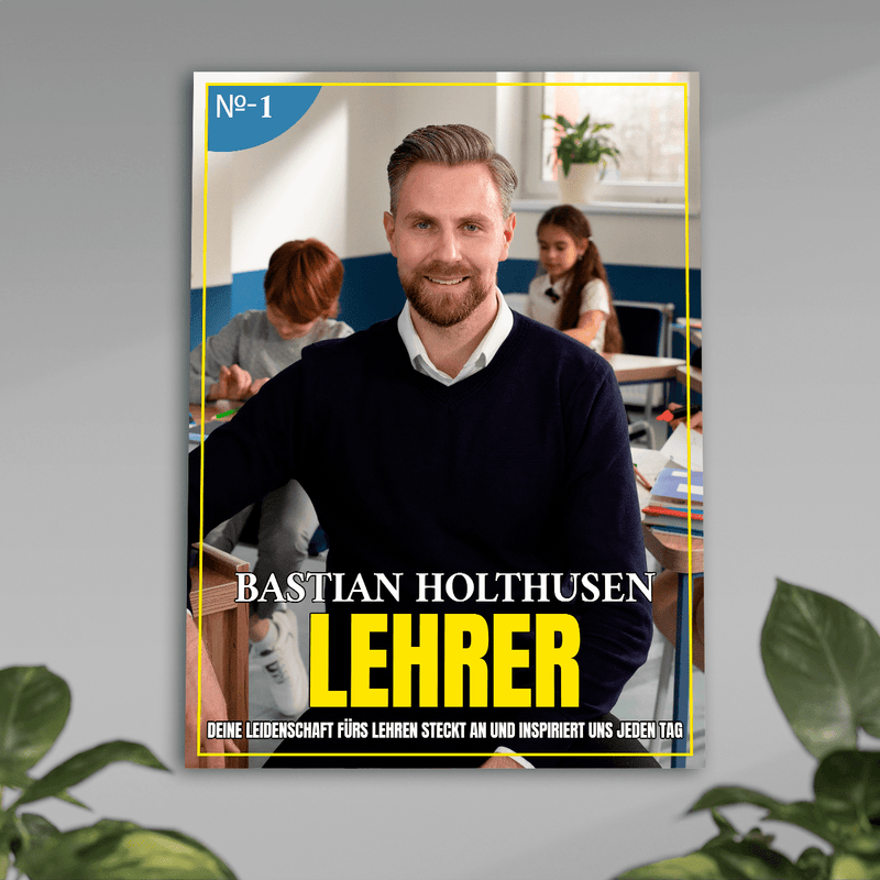 Leidenschaft für den Unterricht - Poster, personalisiertes Geschenk für Lehrer - Adamell.de