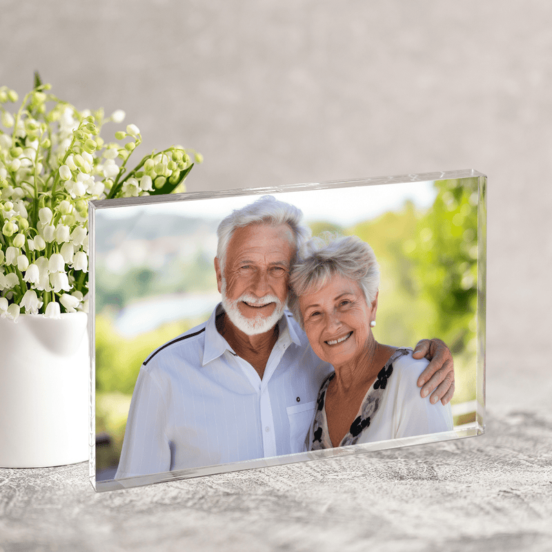 Liebe Großeltern, Foto - Druck auf Glas, personalisiertes Geschenk für Großeltern - Adamell.de