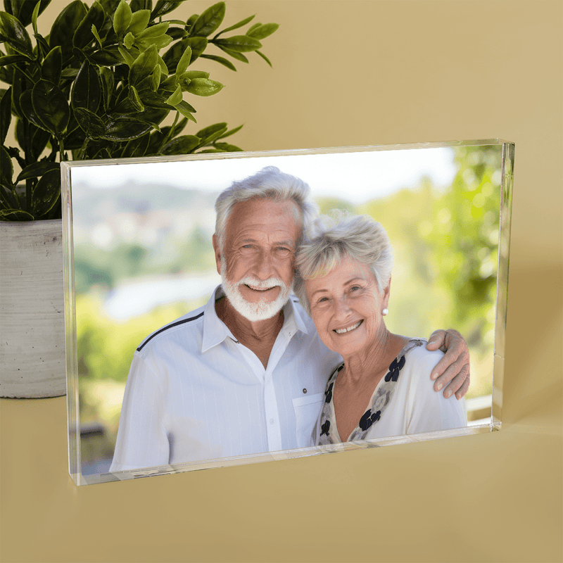 Liebe Großeltern, Foto - Druck auf Glas, personalisiertes Geschenk für Großeltern - Adamell.de