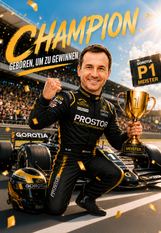 Fotoleinwand Porträt Rallyefahrer Illustration — Geschenke für Männer