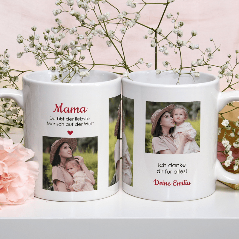 Mama ist ein Schatz - Bedruckte Tasse, personalisiertes Geschenk für Mama - Adamell.de