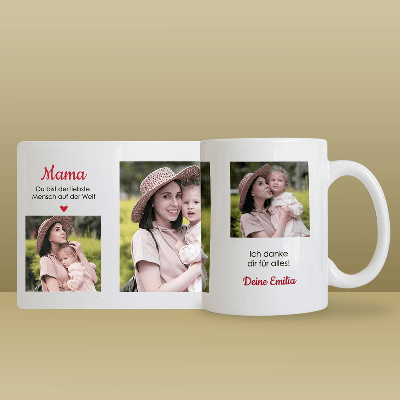 Mama ist ein Schatz - Bedruckte Tasse, personalisiertes Geschenk für Mama - Adamell.de