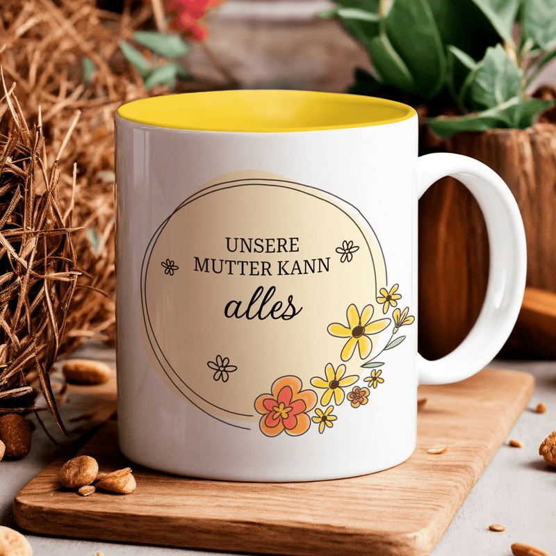 Mama kann alles - 1x Bedruckte Tasse, personalisiertes Geschenk für Mama - Adamell.de