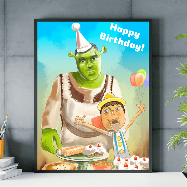 Märchenhafter Geburtstag - Poster, personalisiertes Geschenk zum Geburtstag - Adamell.de