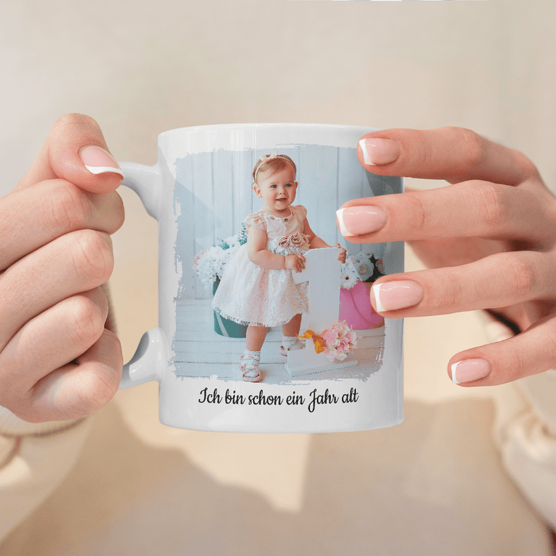 Mein erstes Jahr - 1x Bedruckte Tasse, personalisiertes Geschenk für Kind - Adamell.de