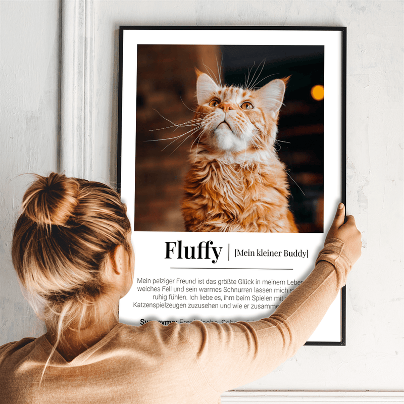 Mein kleiner Freund - Poster, personalisiertes Geschenk für Katzenbesitzer - Adamell.de