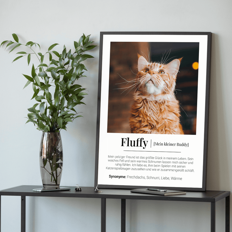 Mein kleiner Freund - Poster, personalisiertes Geschenk für Katzenbesitzer - Adamell.de