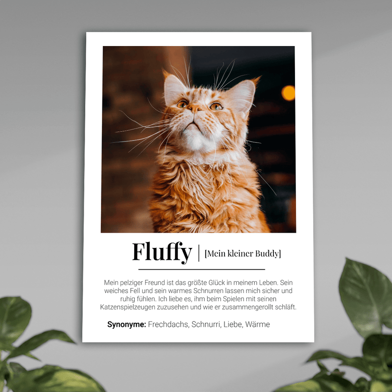 Mein kleiner Freund - Poster, personalisiertes Geschenk für Katzenbesitzer - Adamell.de