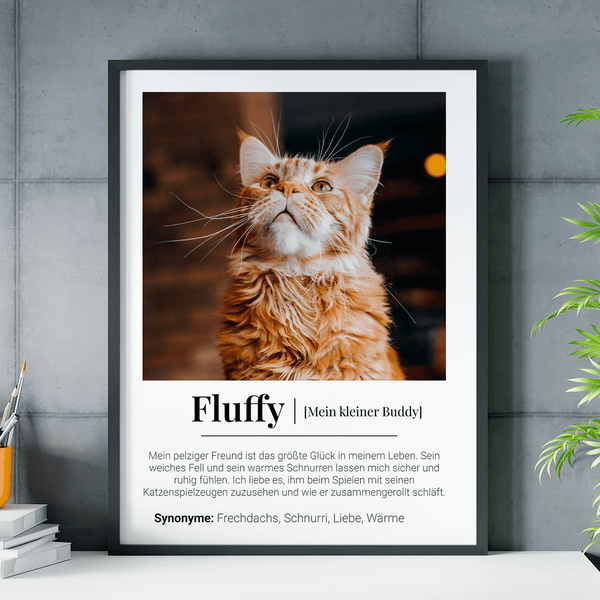 Mein kleiner Freund - Poster, personalisiertes Geschenk für Katzenbesitzer - Adamell.de