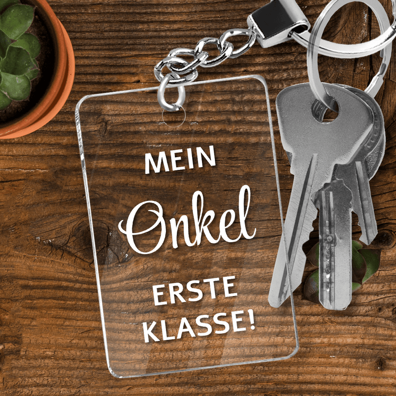 Mein Onkel - Schlüsselanhänger, personalisiertes Geschenk für Onkel - Adamell.de