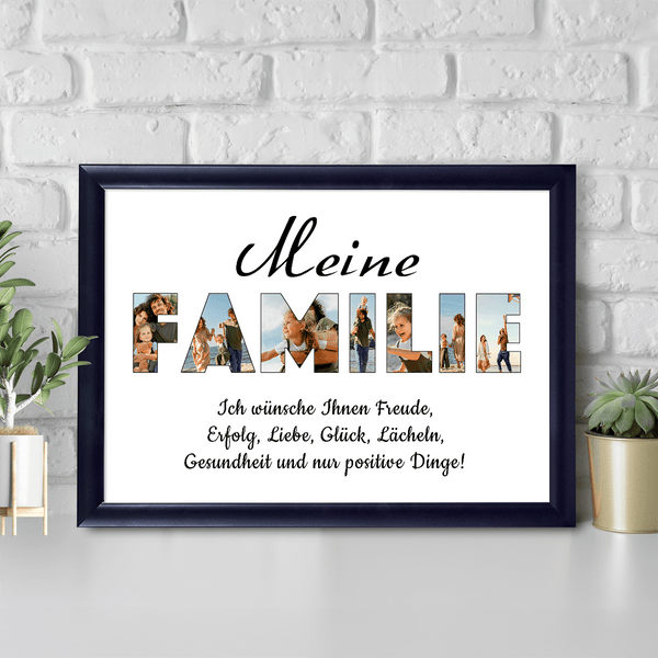 Meine Familie Photonapis - Druck auf Glas, personalisiertes Geschenk für Familie - Adamell.de