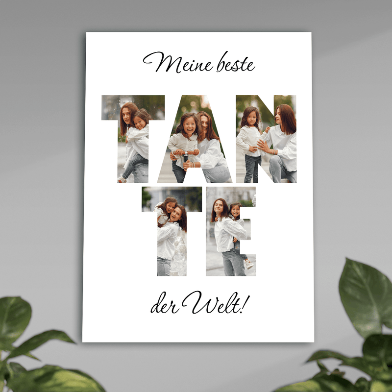 Meine schillerndste Tante der Welt - Poster, personalisiertes Geschenk für Tante - Adamell.de