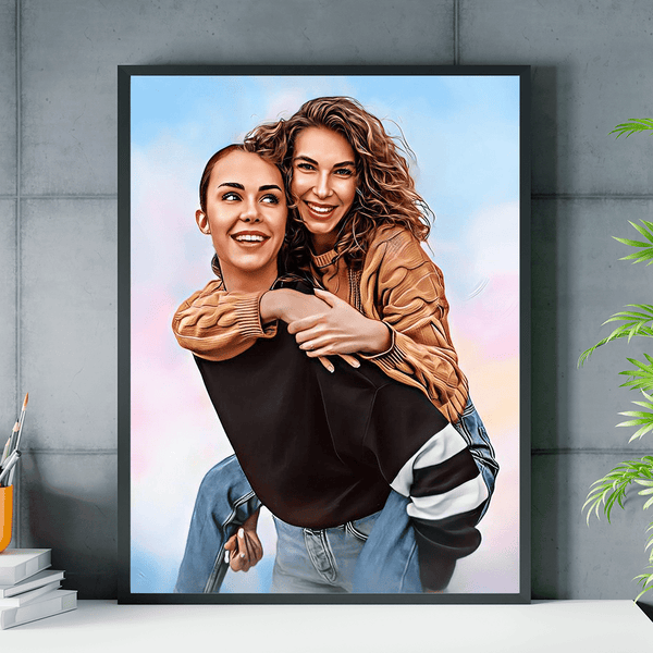 Meine Schwester - Poster, personalisiertes Geschenk für Schwester - Adamell.de