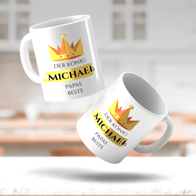 Papa ist der Beste - 1x Bedruckte Tasse, personalisiertes Geschenk für Papa - Adamell.de