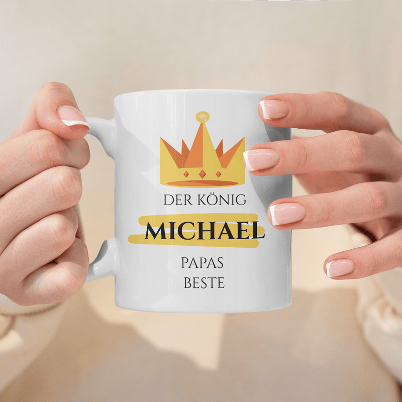 Papa ist der Beste - 1x Bedruckte Tasse, personalisiertes Geschenk für Papa - Adamell.de