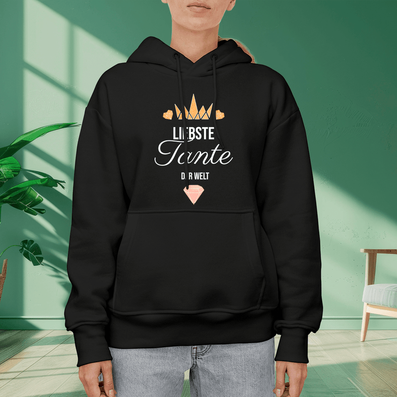 Personalisiertes Damen - Sweatshirt mit eigenem Aufdruck DIE BESTE TANTE - Geschenk für Tante - Adamell.de