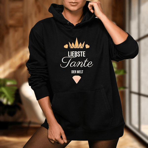 Personalisiertes Damen - Sweatshirt mit eigenem Aufdruck DIE BESTE TANTE - Geschenk für Tante - Adamell.de