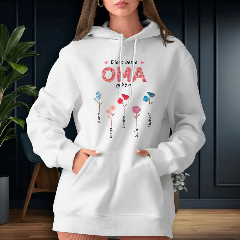 Personalisiertes Damen - Sweatshirt mit eigenem Aufdruck DIESE BESTE OMA - Geschenk für Oma - Adamell.de