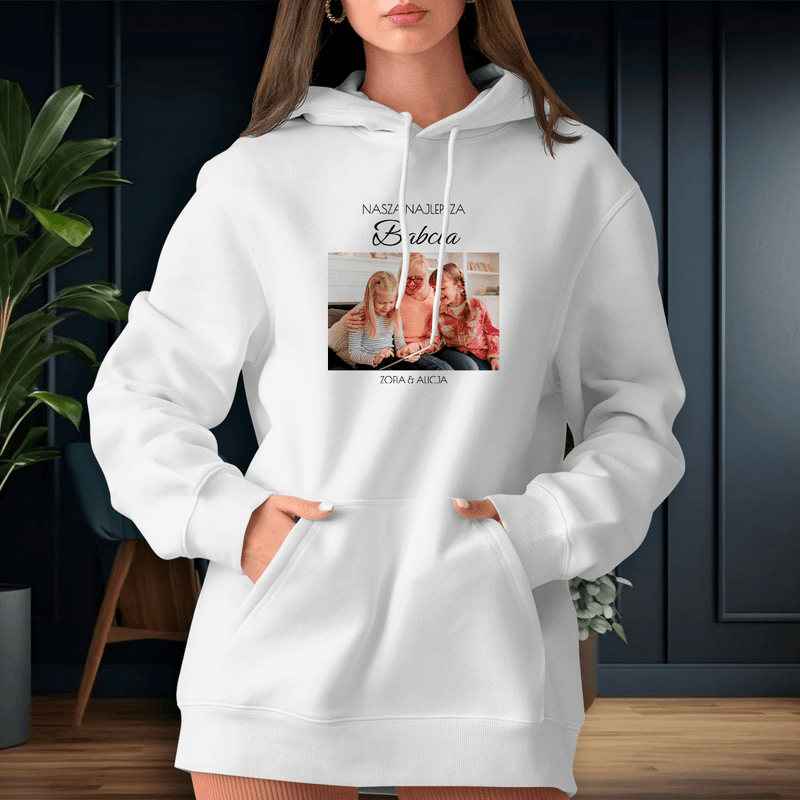 Personalisiertes Damen - Sweatshirt mit eigenem Aufdruck UNSERE OMA - Geschenk für Oma - Adamell.de