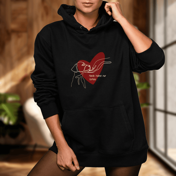 Personalisiertes Damen - Sweatshirt mit eigenem Aufdruck VORTEILE - Geschenk für Hundehalterin - Adamell.de