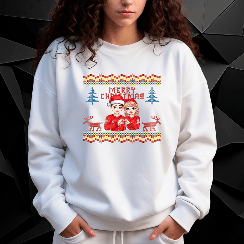 Personalisiertes Damen - Sweatshirt mit eigenem Aufdruck WEIHNACHTS - CLIPART - Geschenk für Frau - Adamell.de