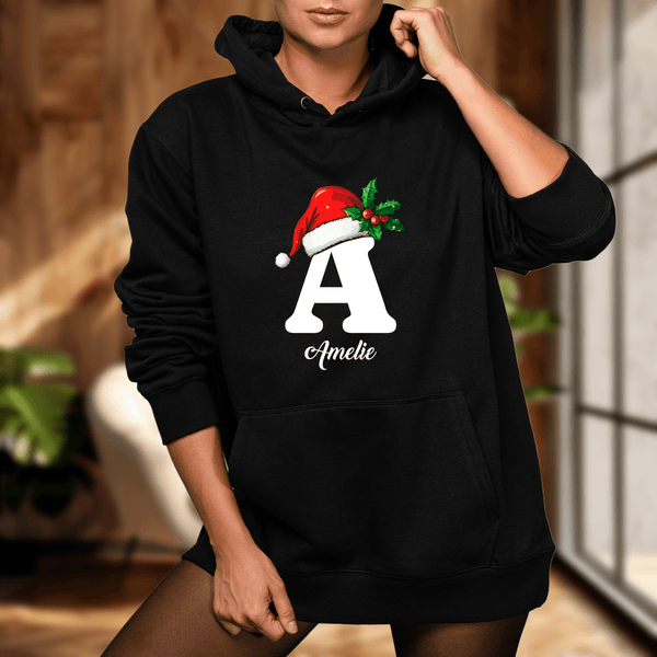 Personalisiertes Damen - Sweatshirt mit eigenem Aufdruck WEIHNACHTSMONOGRAMM - Geschenk für Oma - Adamell.de