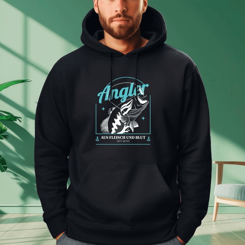 Personalisiertes Herren - Sweatshirt mit eigenem Aufdruck ANGLER - Geschenk für Mann - Adamell.de