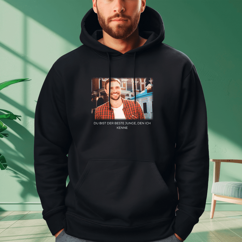 Personalisiertes Herren - Sweatshirt mit eigenem Aufdruck BESTER FREUND - Geschenk für Mann - Adamell.de