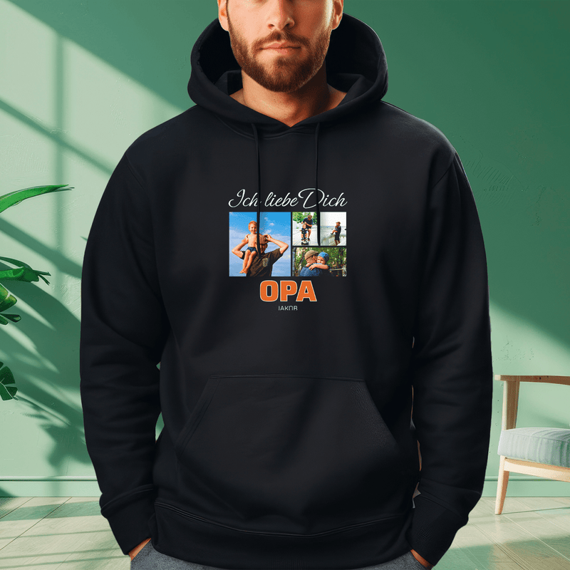 Personalisiertes Herren - Sweatshirt mit eigenem Aufdruck SUPER OPA - Geschenk für Opa - Adamell.de