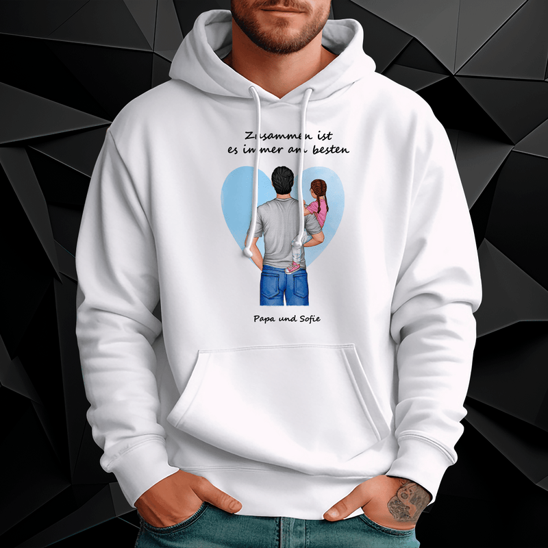 Personalisiertes Herren - Sweatshirt mit eigenem Aufdruck ZUSAMMEN - Geschenk für Papa - Adamell.de