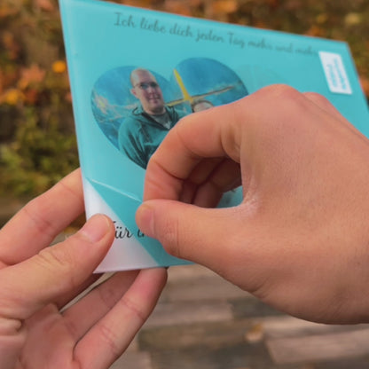 Der schönste Moment im Leben - Druck auf Glas, personalisiertes Geschenk