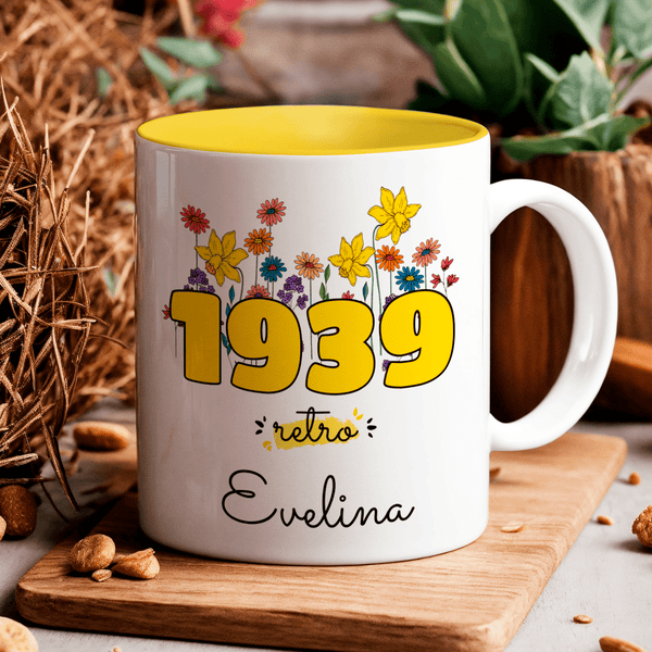 Retro - Stil 1939 - 1x bedruckte Tasse, personalisiertes Geschenk für Frau - Adamell.de