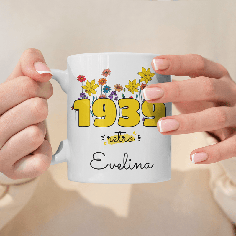 Retro - Stil 1939 - 1x bedruckte Tasse, personalisiertes Geschenk für Frau - Adamell.de