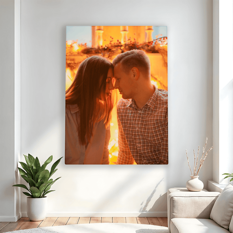 Romantisches Paarfoto - Druck auf Leinwand, personalisiertes Geschenk für Paare - Adamell.de