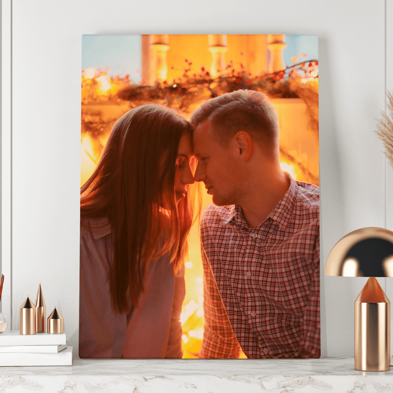 Romantisches Paarfoto - Druck auf Leinwand, personalisiertes Geschenk für Paare - Adamell.de