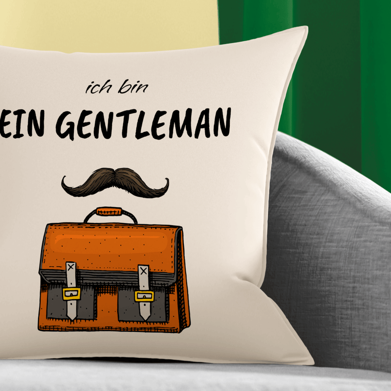 Satz mit 2 individuell bedruckten Kissen DAME UND GENTLEMAN - personalisiertes Geschenk für Paar - Adamell.de