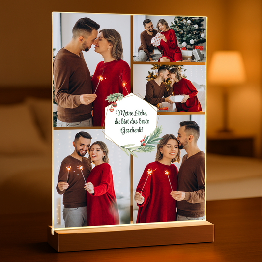 Das beste Weihnachtsgeschenk - Druck auf Glas, personalisiertes Geschenk für Frau