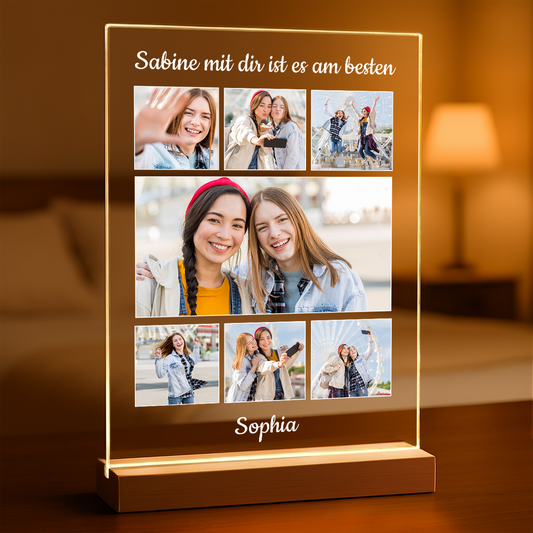 Bester Freund - Druck auf Glas, personalisiertes Geschenk