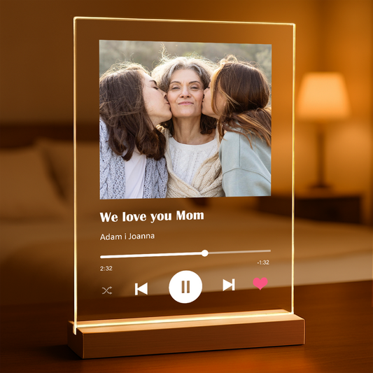 Wir lieben dich, Mama - Druck auf Glas, personalisiertes Geschenk für Mama