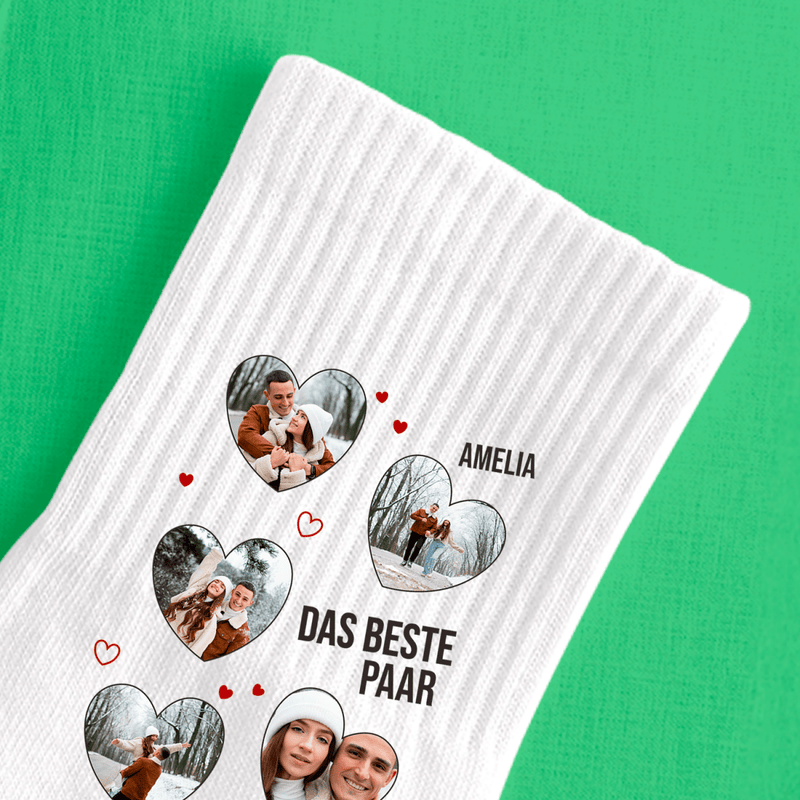 Socken mit Aufdruck DAS BESTE PAARE - Personalisiertes Geschenk für Paare - Adamell.de