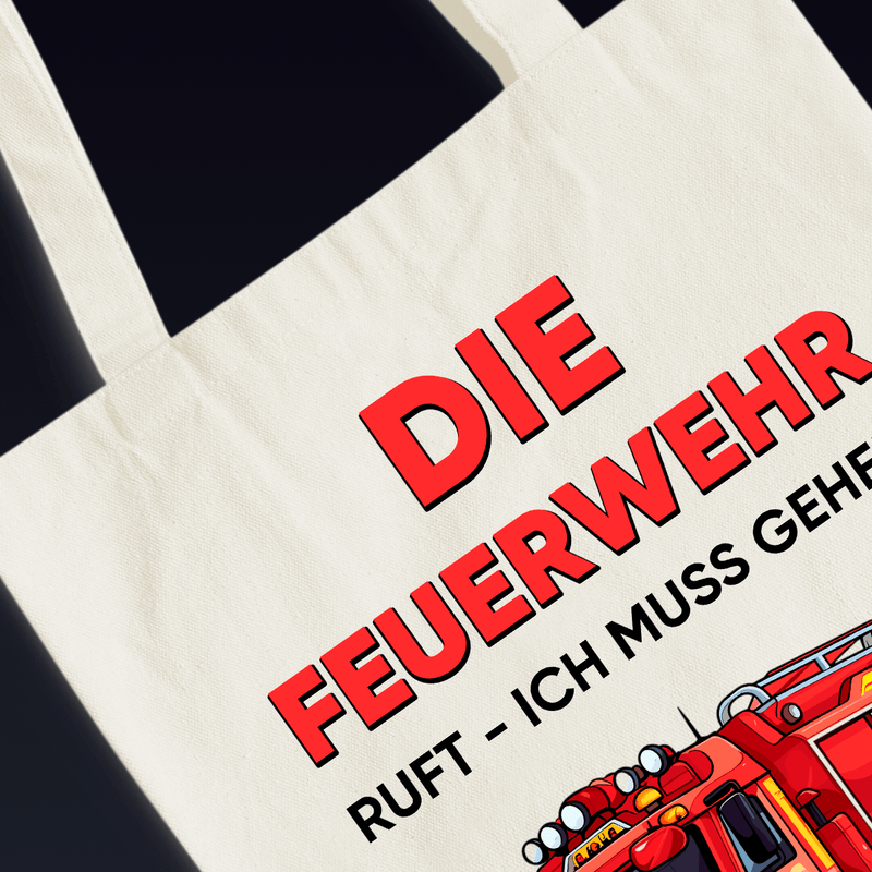 Stofftasche mit eigenem Aufdruck FEUERWEHRMANN - personalisiertes Geschenk für Feuerwehrmann - Adamell.de