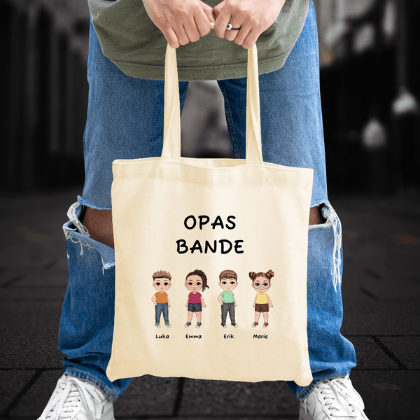 Stofftasche mit eigenem Aufdruck OPA - GANG - personalisiertes Geschenk für Opa - Adamell.de